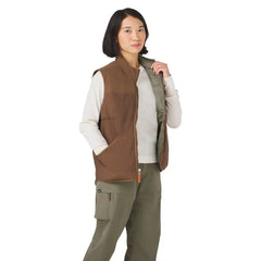 Zigzag Down Vest Dark Earth