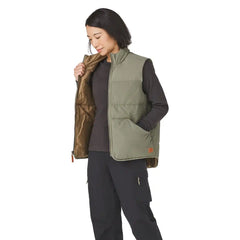 Zigzag Down Vest Dusty Olive
